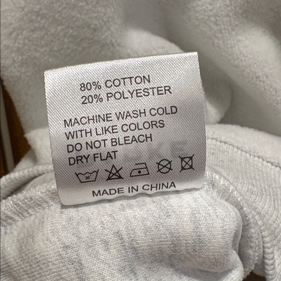 PARKE Inside Out Varsity Fleece Mockneck White / Light Grey size L/XL - Picture 9 of 10